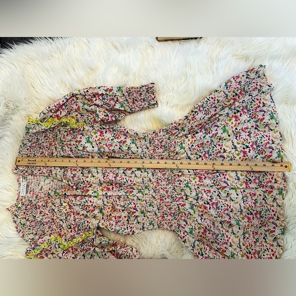 Tanya Taylor Imogen Dress in Confetti - Floral Smocked Dress - size XS - EUC - Picture 16 of 16